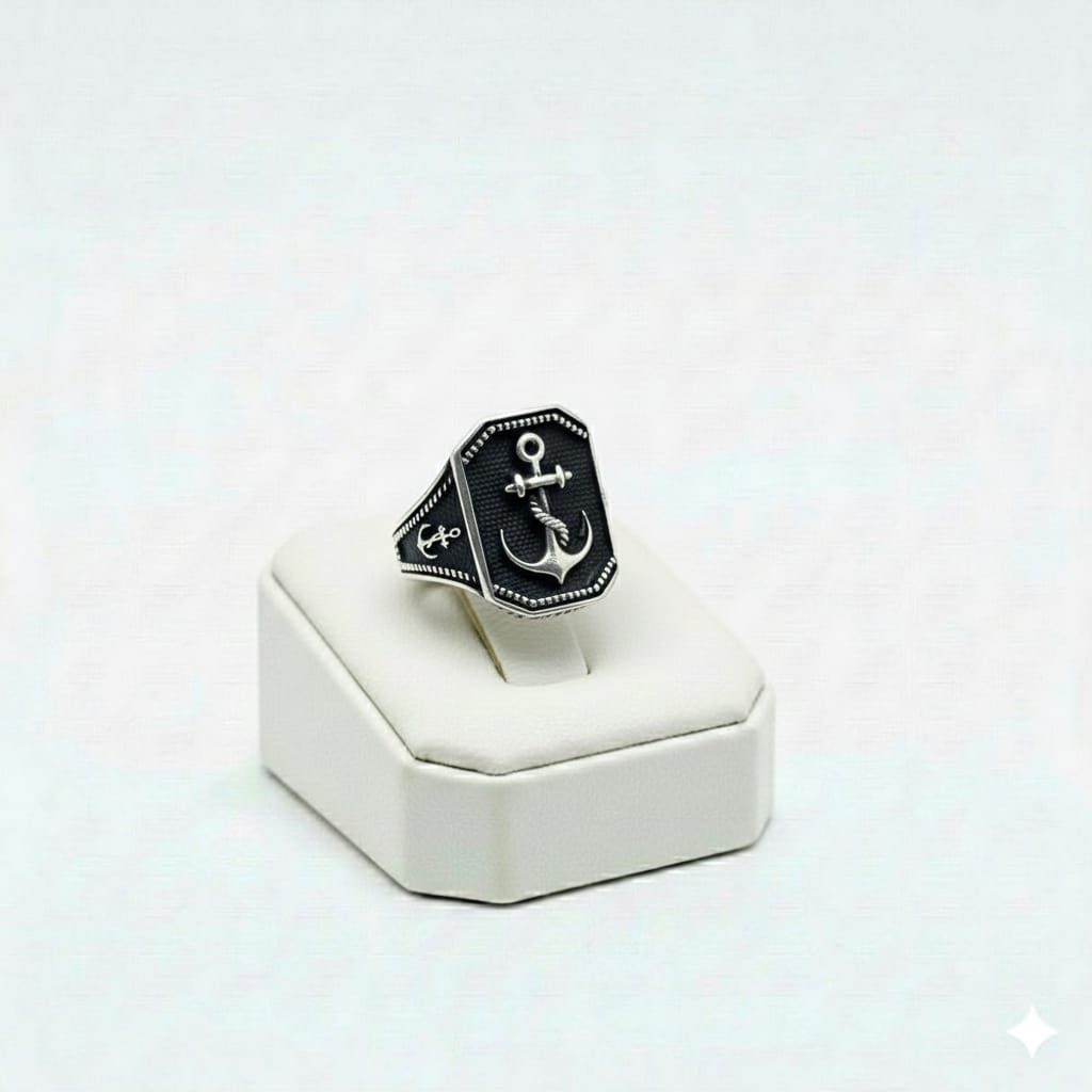 925 Silver Anchor Ring