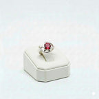 925 Silver Twisted Ruby Ring