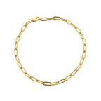 18K Real Gold Paper Clip Bracelet