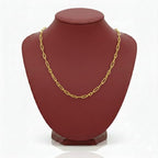 18K Real Gold Paper Clip Chain 1