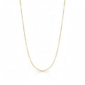 Gold chain necklace on a white background