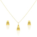 18k Gold Half cut shell Jewelry Set