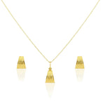 18k Gold Half cut shell Jewelry Set