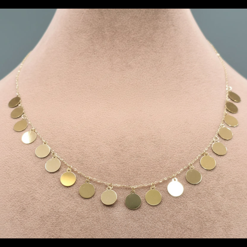 18k Gold Coin Inspired Necklace