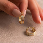 18k Gold Layered Loop Earrings