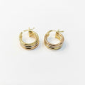 18k Gold Layered Loop Earrings