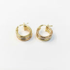 18k Gold Layered Loop Earrings