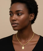 18k Gold Religious Inspired Necklace