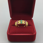 21k Gold Multi-Color Stone RIng