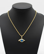 18k Gold Amulet Stone Necklace