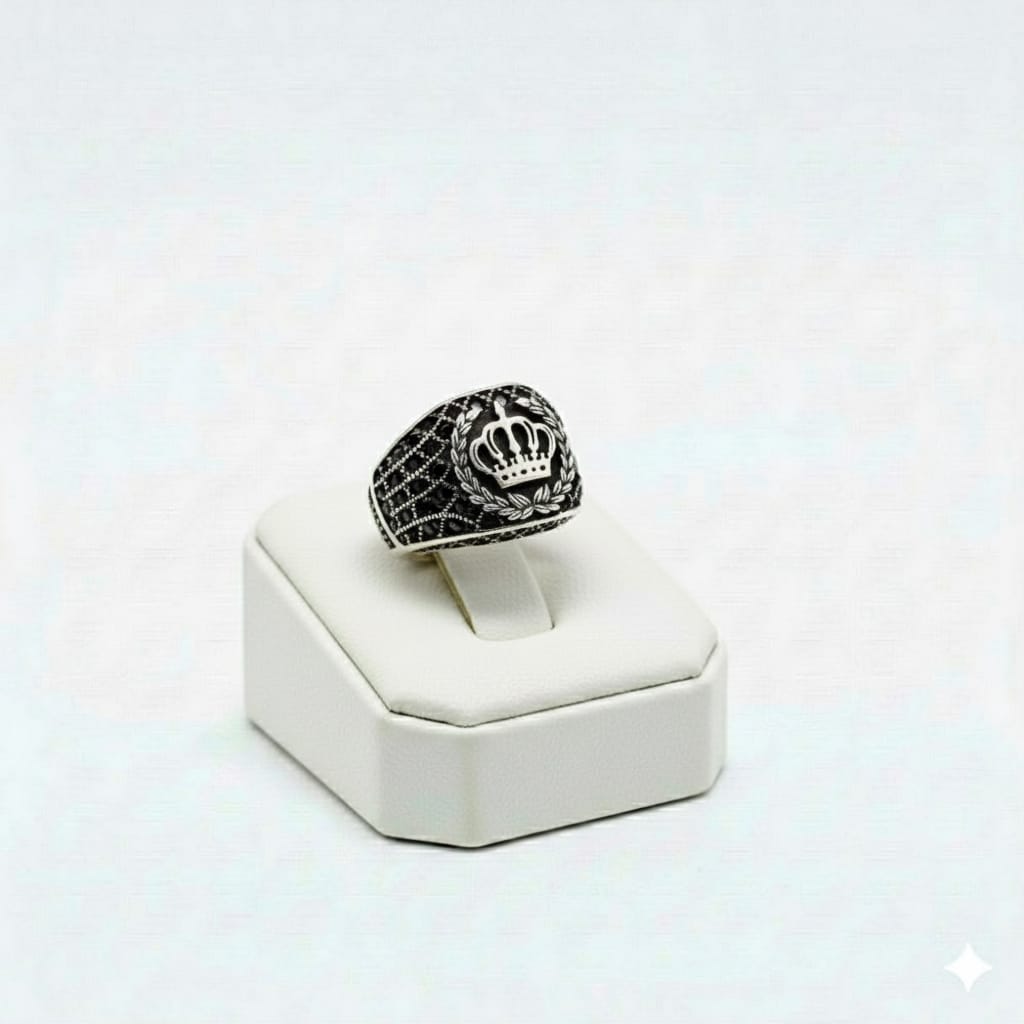 925 Silver Crown Inspired Ring