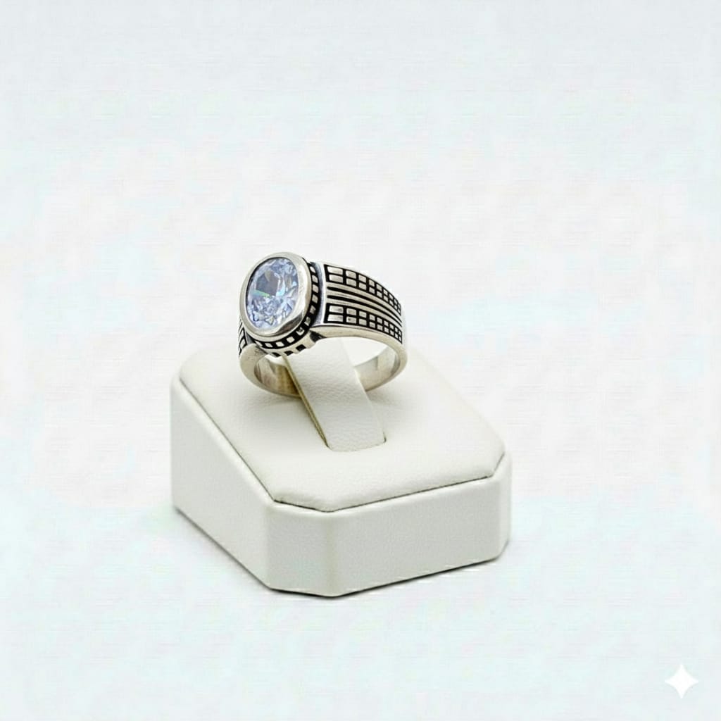 925 Silver Diamond Stone Ring