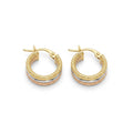 18k Gold Dia Layered Loop Earrings