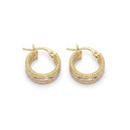 18k Gold Dia Layered Loop Earrings