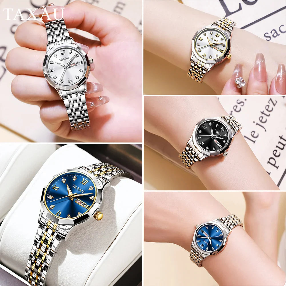 OLEVS Fashion Golden Watch for Women