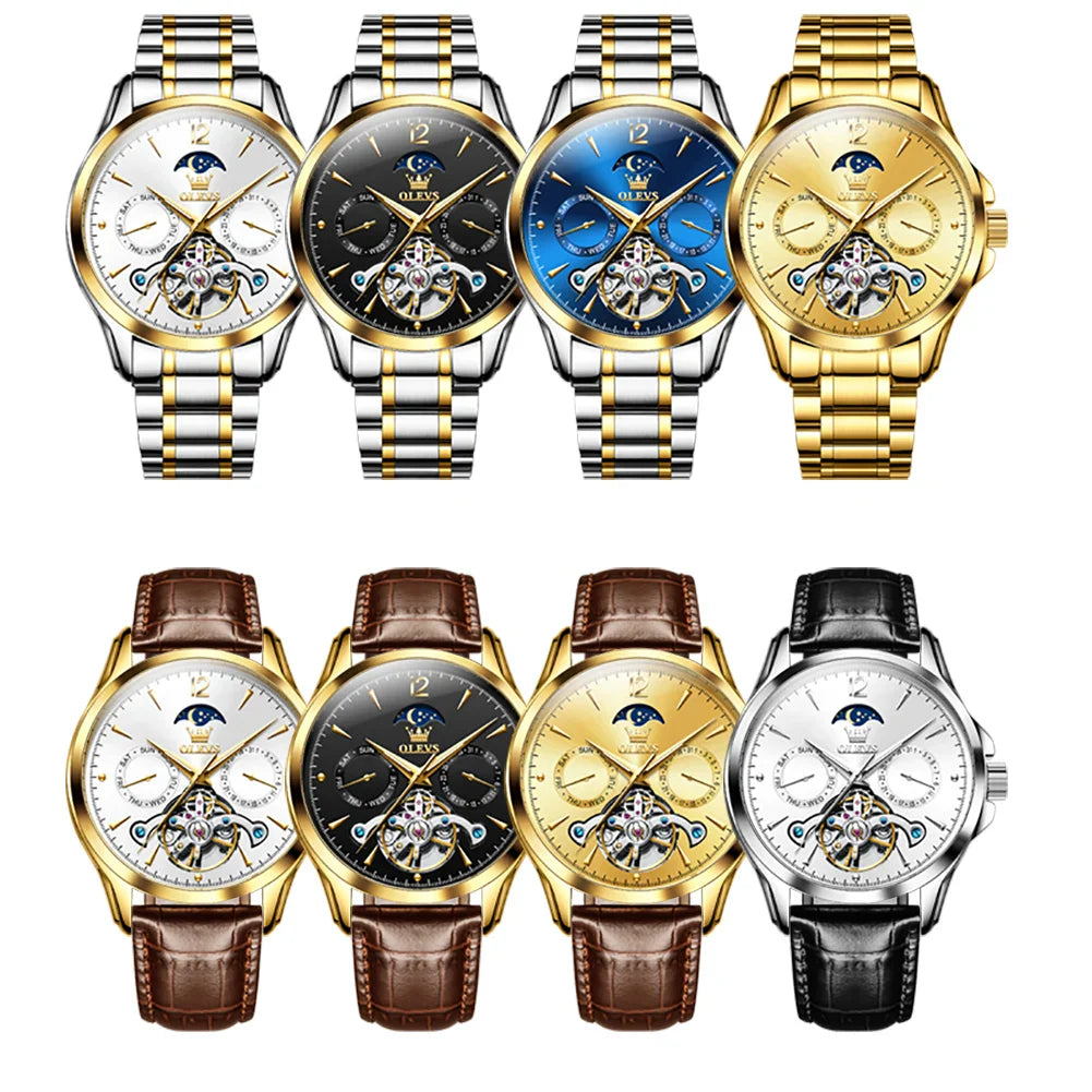 OLEVS 6663 Men Flywheel Fully Automatic Mechanical Watch