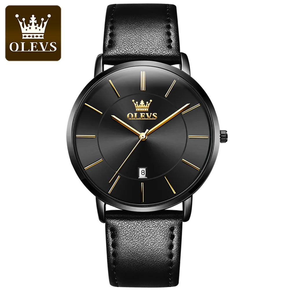 OLEVS 5869 Fashion Genuine Leather Men's Watch