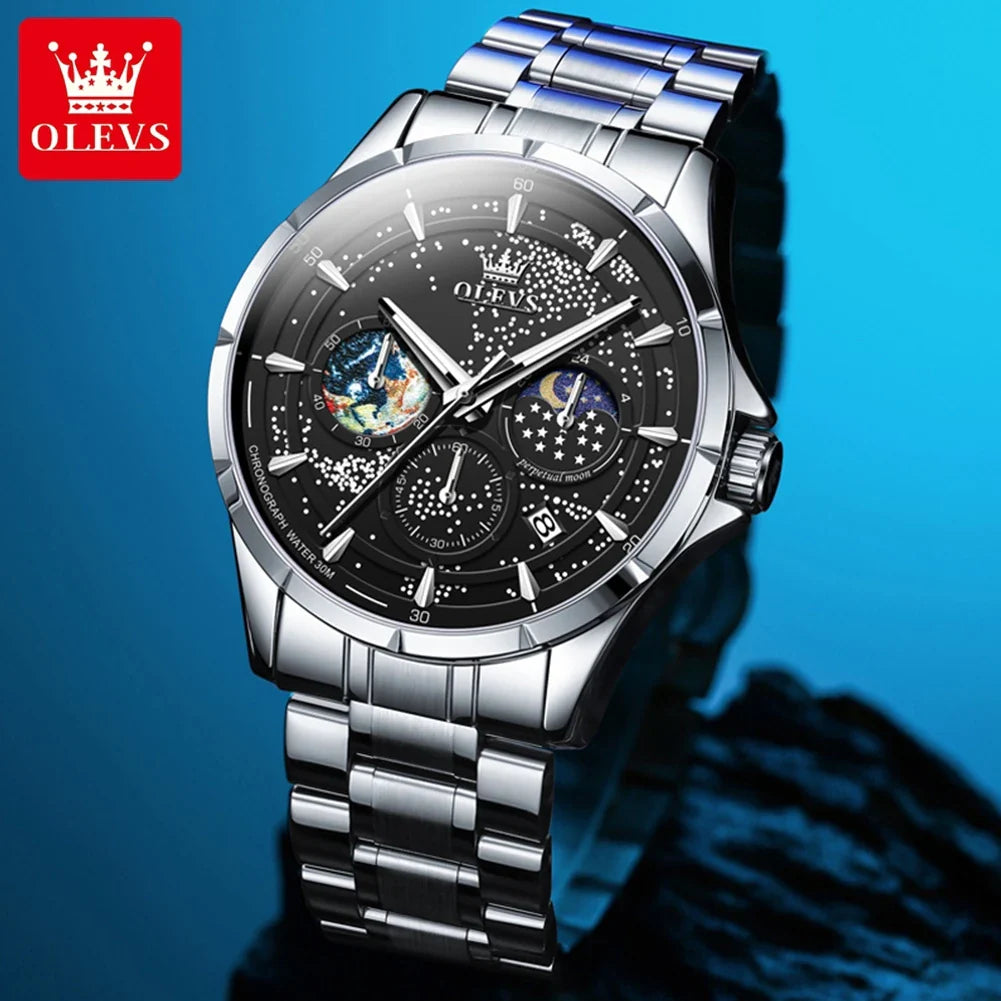 OLEVS 5538 Steel Strap Men's Watch