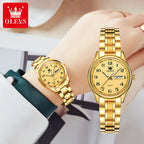 OLEVS Brand Luxury Gold Quartz Watch for Womens